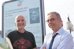 Inauguration Fête du Vin  Eric Corbeyran et Pierre Hurmic | Photo Bernard Tocheport