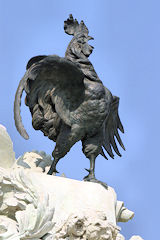 Le coq Gaulois de Debrie du monument aux Girondins | Photo Bernard Tocheport