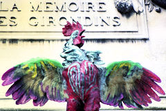 Bordeaux années 90 mise en couleurs pour  le Coq du monument aux Girondins | Photo Bernard Tocheport