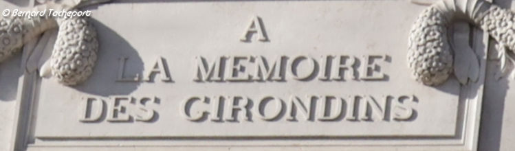 Bordeaux le monument à la mémoire des Girondins | Photo Bernard Tocheport