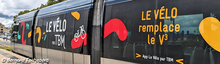 Tram Le Vélo TBM remplace le V3 | Photo Bernard Tocheport