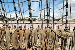 Cordages du 3 mats Brésilien CISNE BRANCO à Bordeaux -  photo 33-bordeaux.com