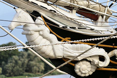 Figure de proue du Morgenster lors de la Tall Ship Regatta à Bordeaux | Photo Bernard Tocheport